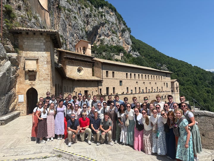 Rome-Pilgrimage-Abbey-Tre-Fontane-students